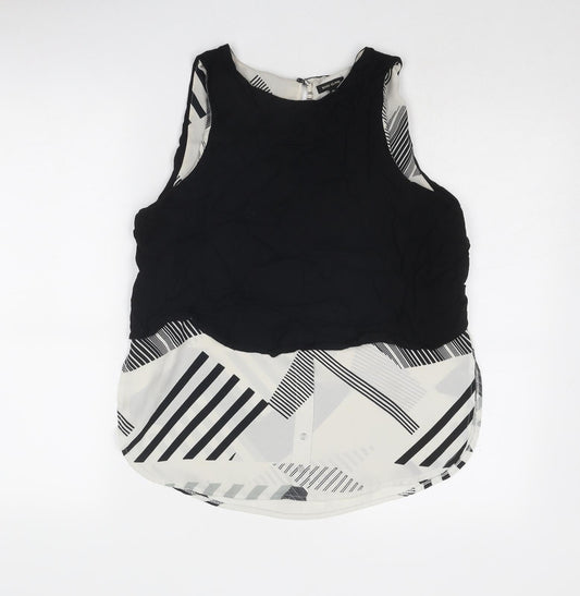 Womens UK Size 10 River Island Black Basic Tank
