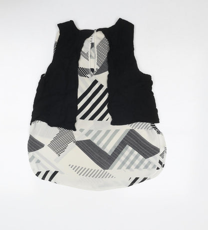 Womens UK Size 10 River Island Black Basic Tank