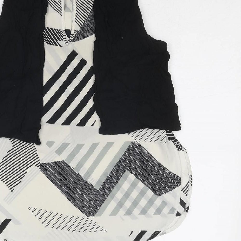 Womens UK Size 10 River Island Black Basic Tank