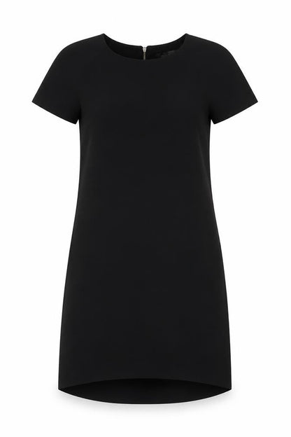 Topshop Womens Black Polyester A-Line Size 4 Round Neck Zip
