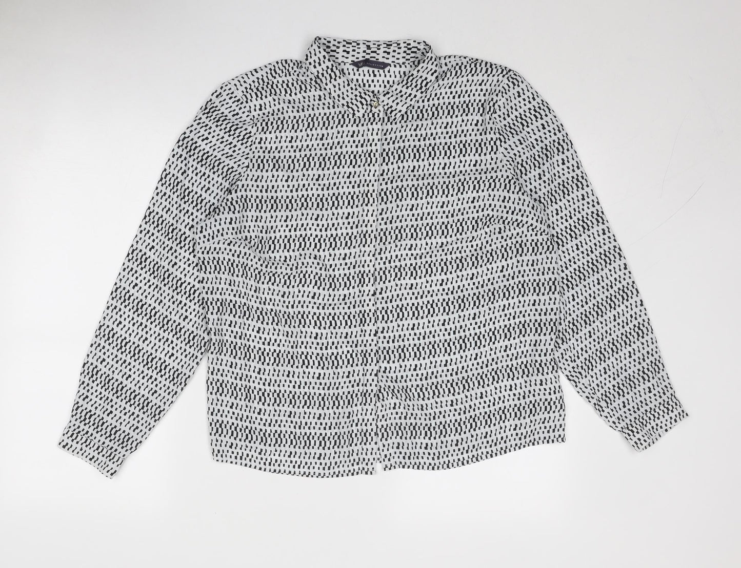 Womens UK Size 18 Marks and Spencer Grey Basic Button-Up