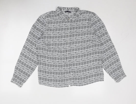 Womens UK Size 18 Marks and Spencer Grey Basic Button-Up