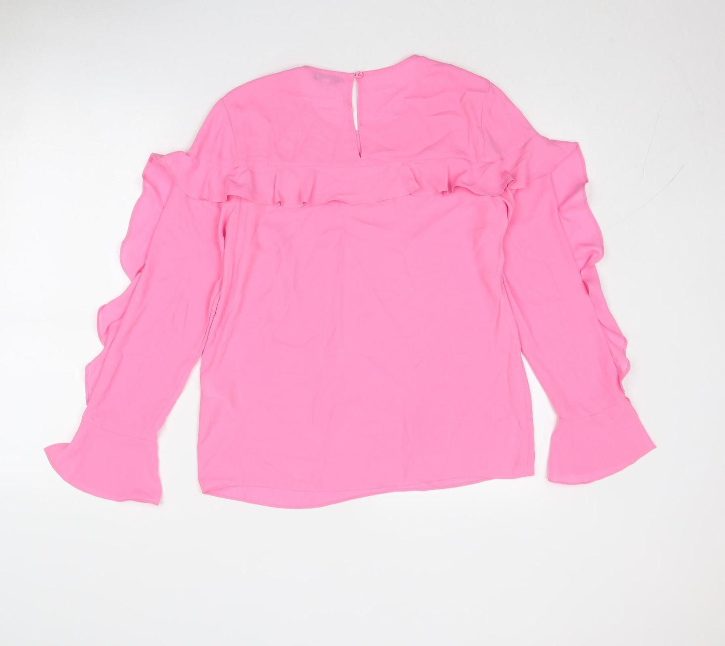 Womens UK Size 10 Warehouse Pink Basic Blouse