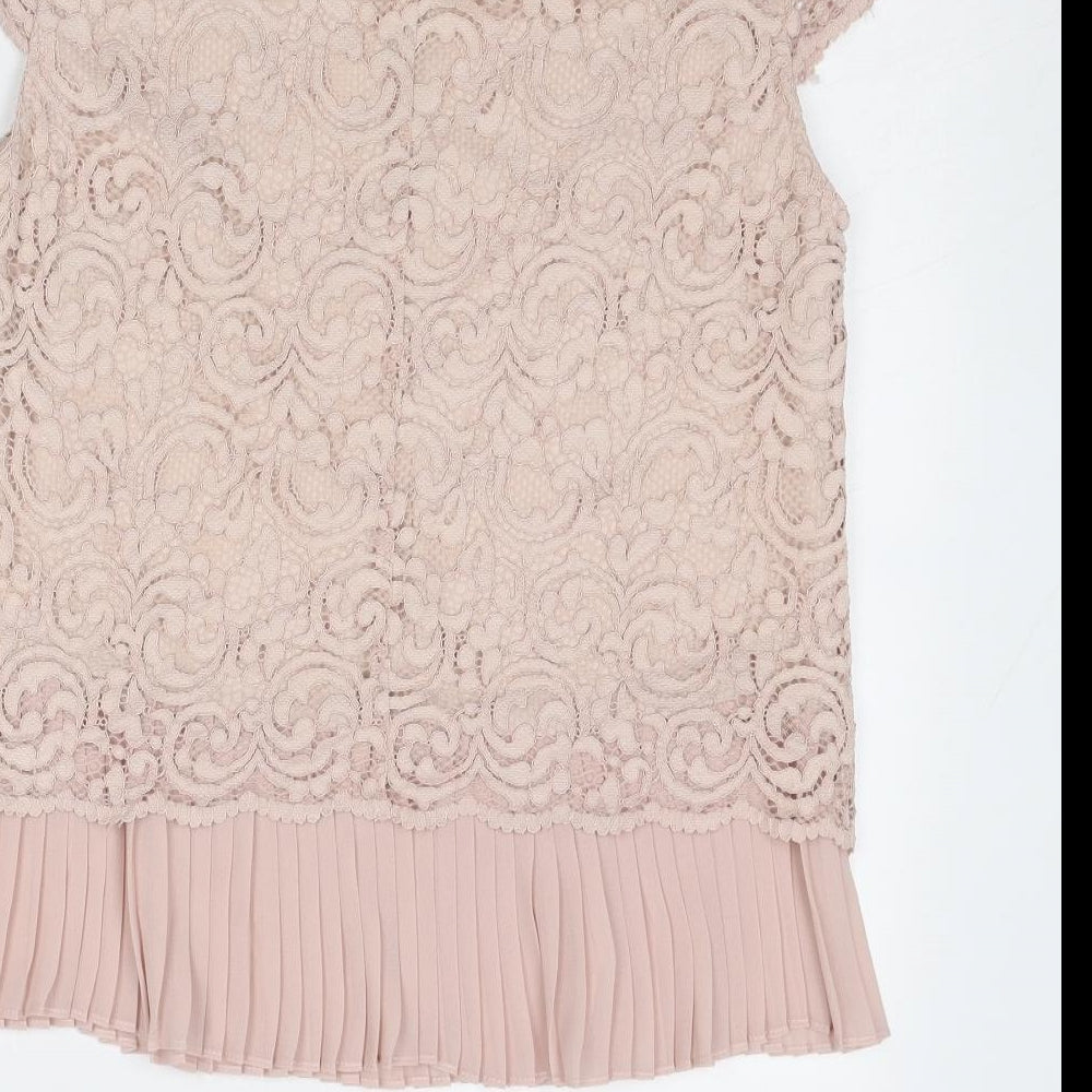 Womens UK Size 10 Phase Eight Pink Basic Blouse