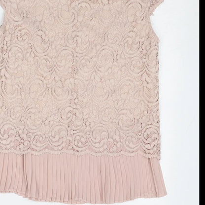 Womens UK Size 10 Phase Eight Pink Basic Blouse