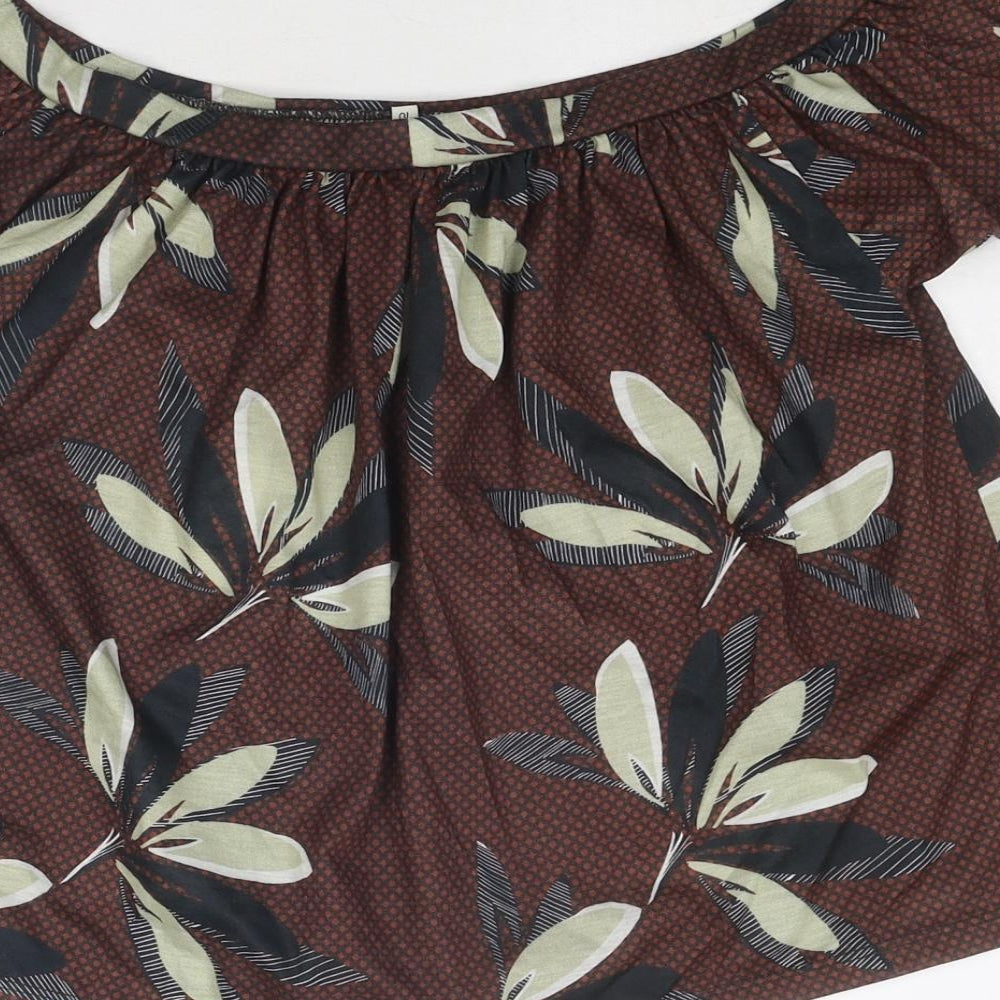 Womens UK Size 10 River Island Brown Basic Blouse