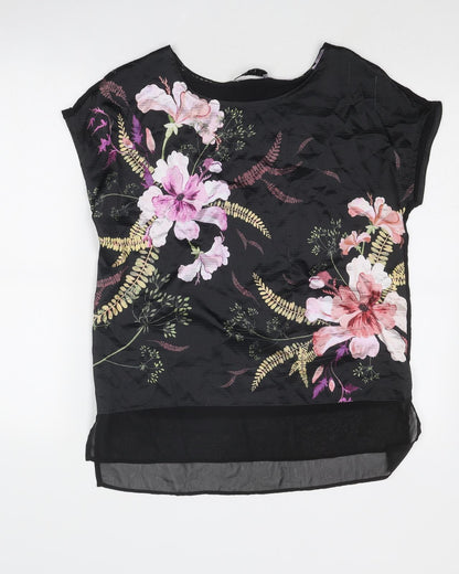 Womens UK Size 10 Per Una Black Basic Blouse
