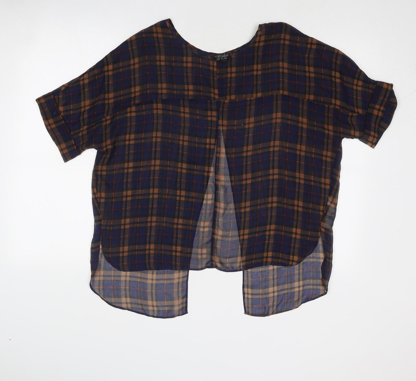 Womens UK Size 6 Topshop Blue Basic Blouse