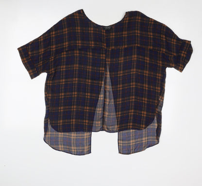 Womens UK Size 6 Topshop Blue Basic Blouse