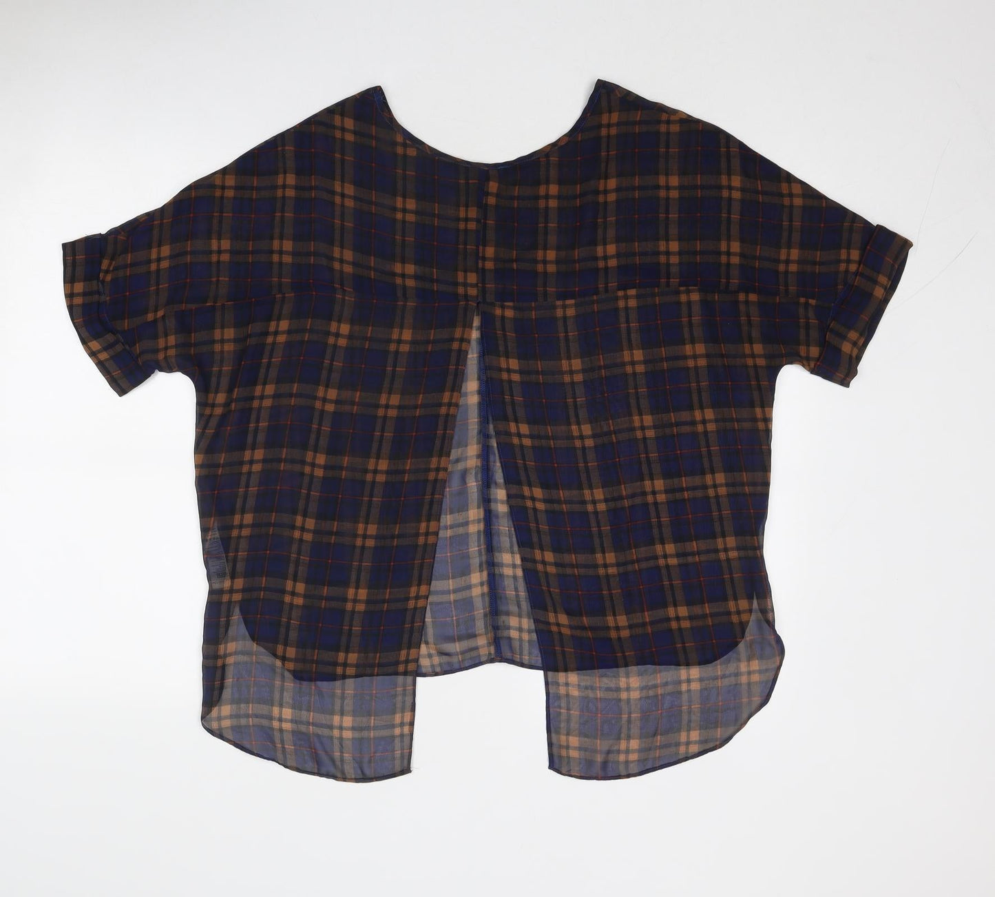 Womens UK Size 6 Topshop Blue Basic Blouse