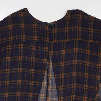 Womens UK Size 6 Topshop Blue Basic Blouse