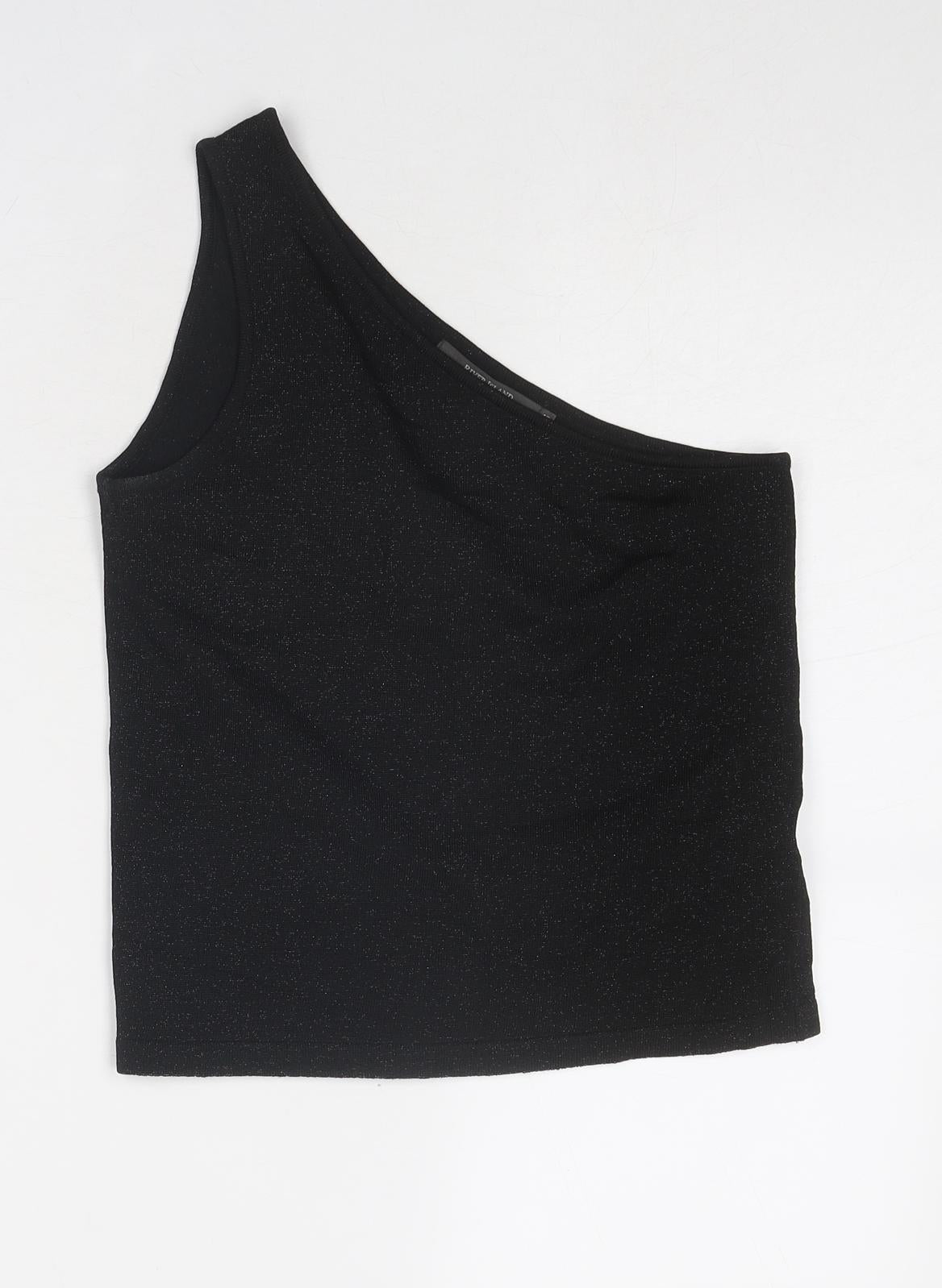 Womens UK Size 12 River Island Black Basic Tank