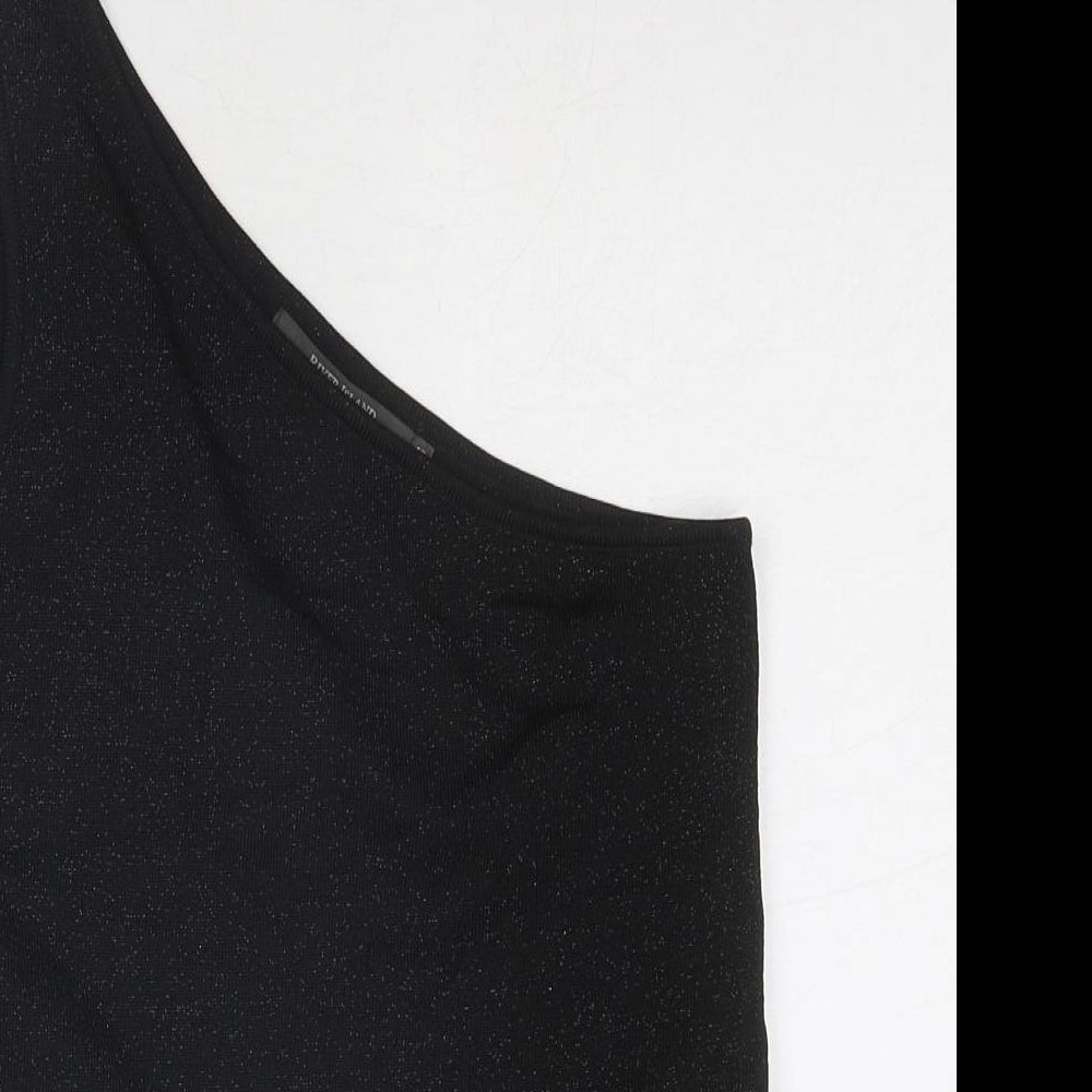 Womens UK Size 12 River Island Black Basic Tank