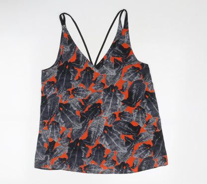Womens UK Size 10 Topshop Grey Basic Tank