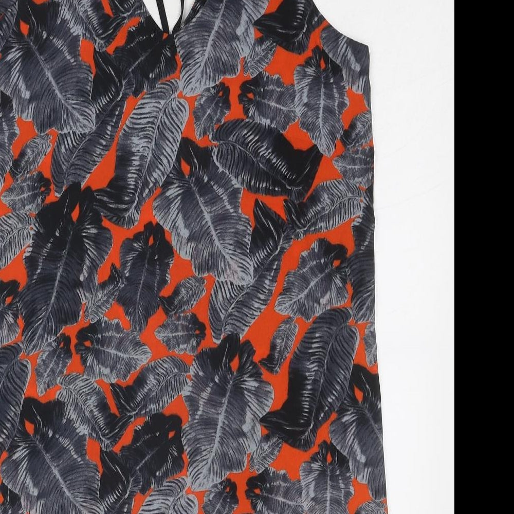 Womens UK Size 10 Topshop Grey Basic Tank