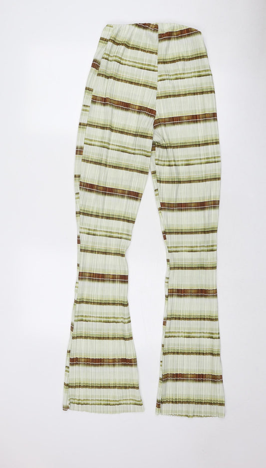Womens UK Size 8 PRETTYLITTLETHING Regular Fit  Green Trousers