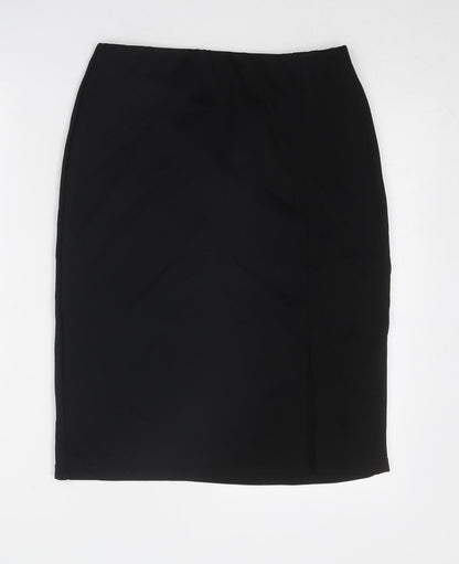 Style Report Womens Black Polyester A-Line Skirt Size 28 in