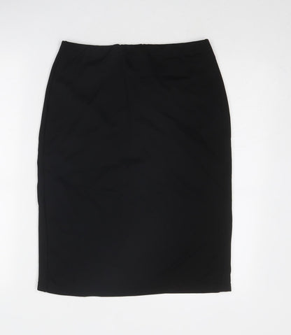 Style Report Womens Black Polyester A-Line Skirt Size 28 in