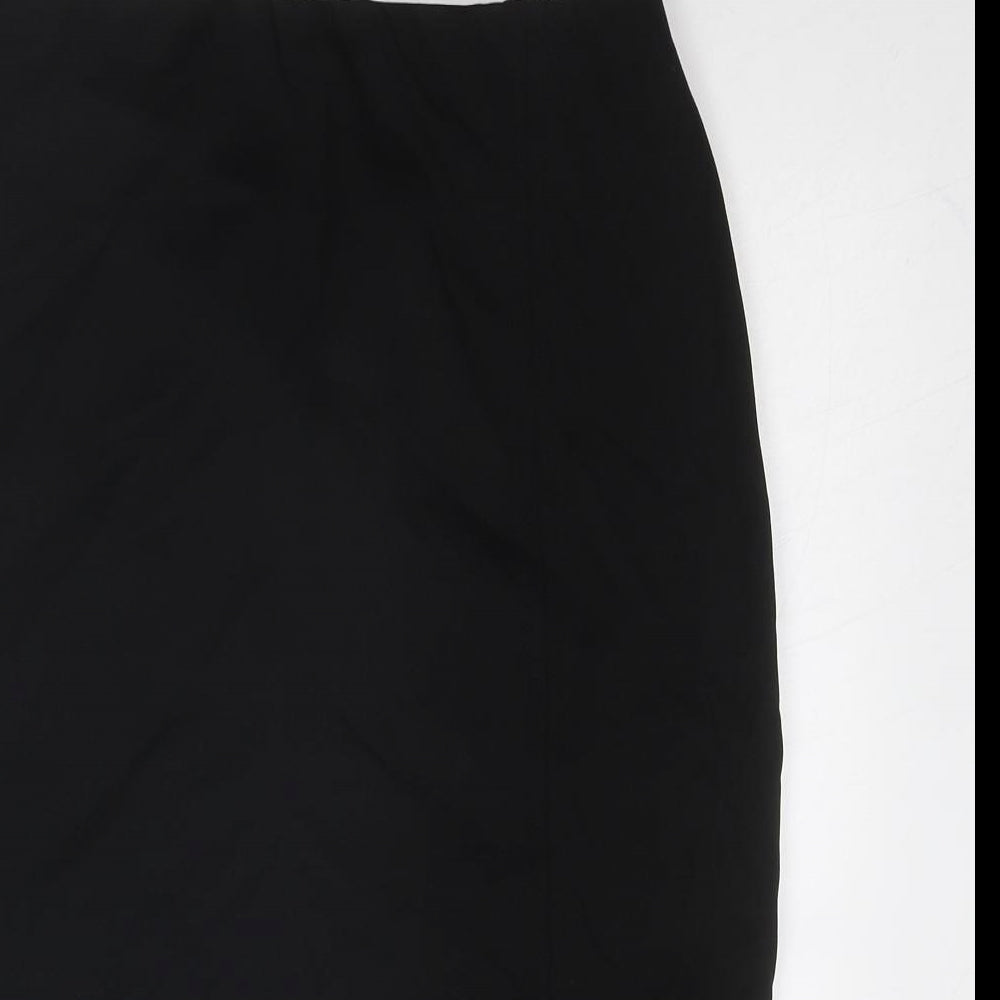 Style Report Womens Black Polyester A-Line Skirt Size 28 in