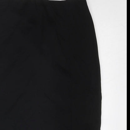 Style Report Womens Black Polyester A-Line Skirt Size 28 in