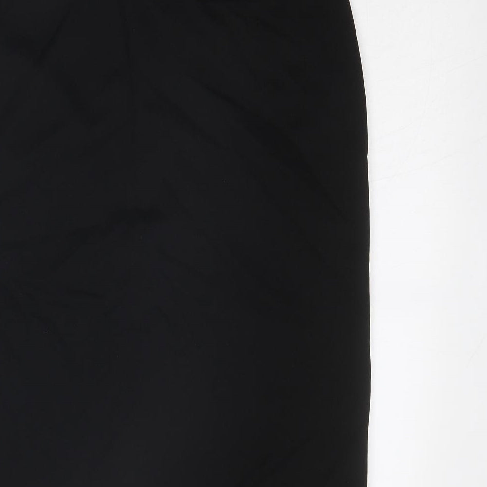 Style Report Womens Black Polyester A-Line Skirt Size 28 in