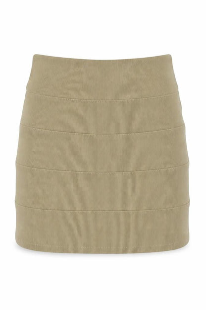 EDM Womens Beige Polyester Bandage Skirt Size 24 in Zip