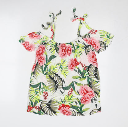 Womens UK Size 10 Dorothy Perkins Multicoloured Basic T-Shirt