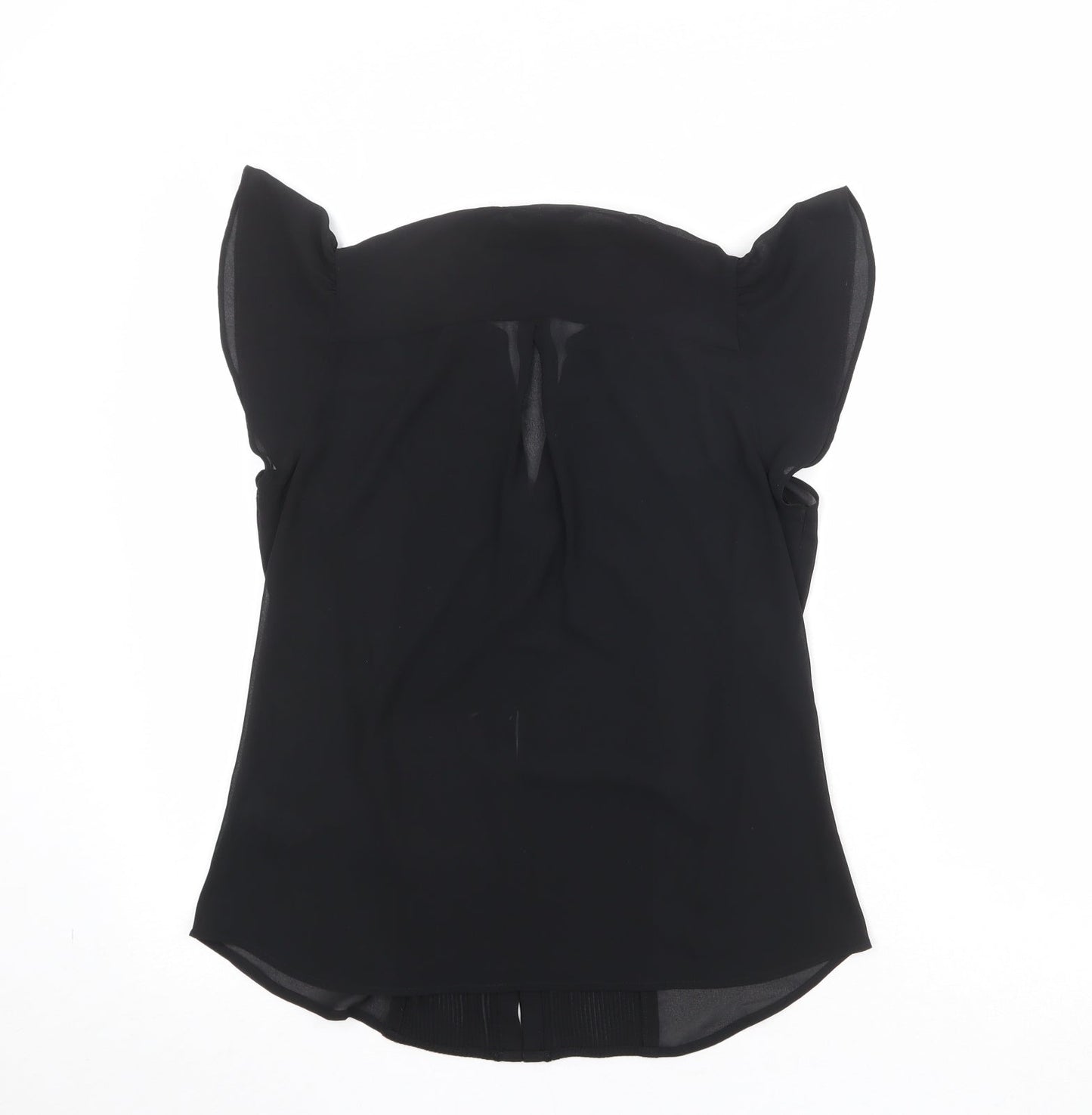 Womens UK Size 10 H&M Black Basic Blouse