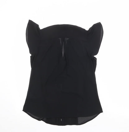 Womens UK Size 10 H&M Black Basic Blouse