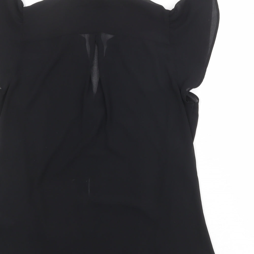 Womens UK Size 10 H&M Black Basic Blouse