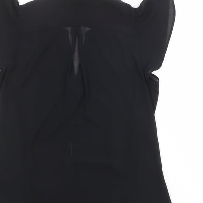 Womens UK Size 10 H&M Black Basic Blouse