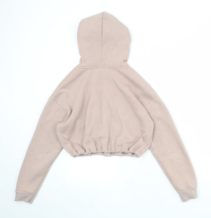 New Look Girls Pink Cotton Pullover Hoodie Size 12-13 Years Pullover - Weekend Ready