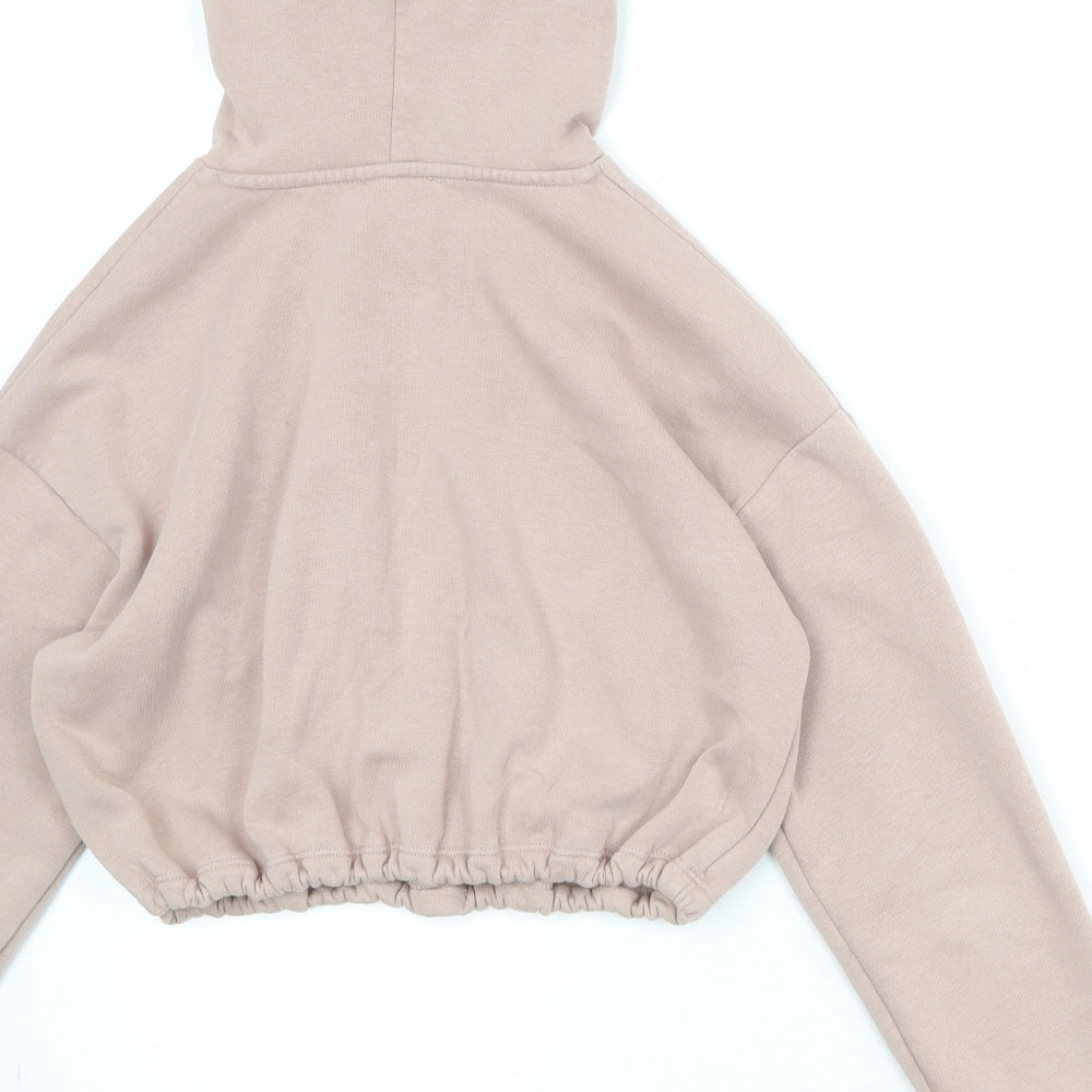 New Look Girls Pink Cotton Pullover Hoodie Size 12-13 Years Pullover - Weekend Ready