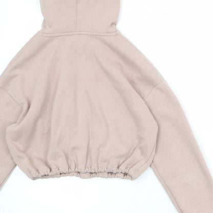 New Look Girls Pink Cotton Pullover Hoodie Size 12-13 Years Pullover - Weekend Ready