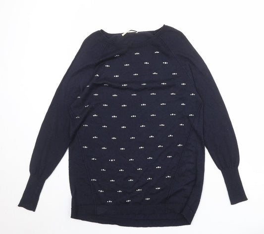 Womens UK Size S Oasis Blue Pullover Jumper