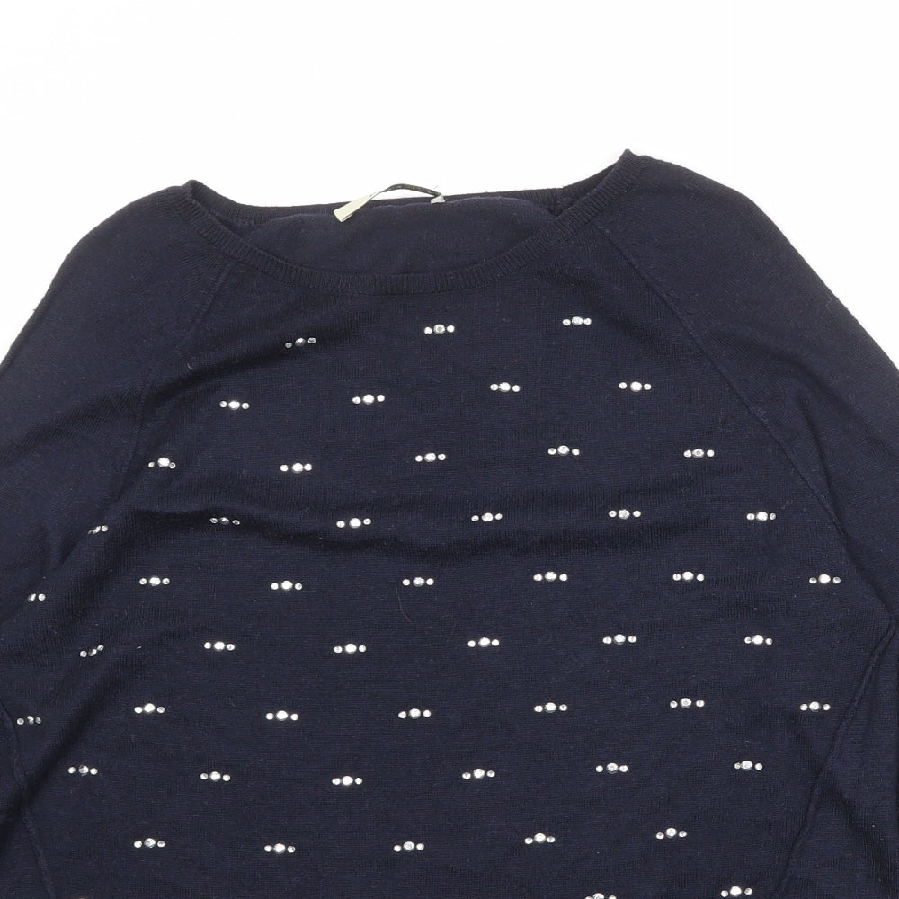 Womens UK Size S Oasis Blue Pullover Jumper