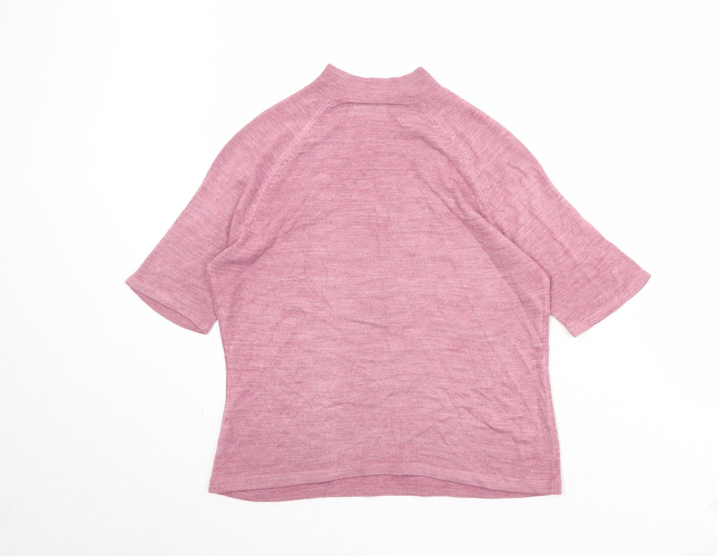 BHS Womens Pink High Neck Acrylic Pullover Jumper Size 12