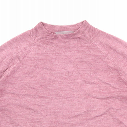 BHS Womens Pink High Neck Acrylic Pullover Jumper Size 12