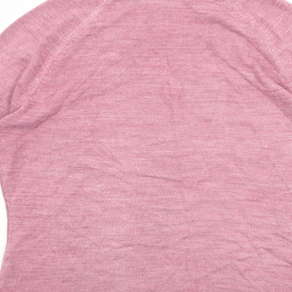 BHS Womens Pink High Neck Acrylic Pullover Jumper Size 12