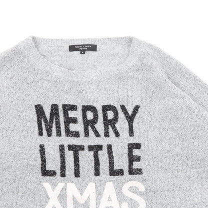 Womens UK Size S New Look Grey Pullover Jumper