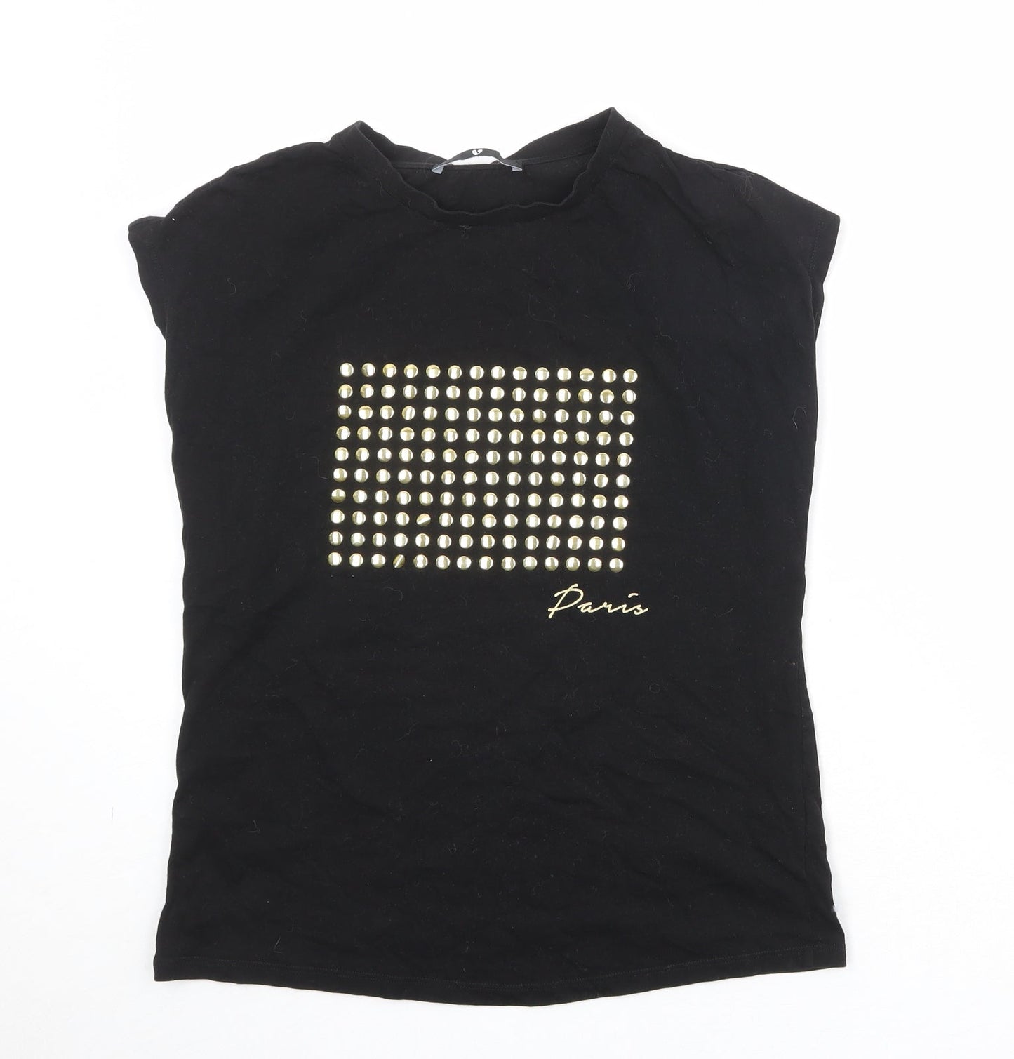 Womens UK Size 10 Very Black Basic T-Shirt