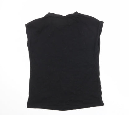Womens UK Size 10 Very Black Basic T-Shirt