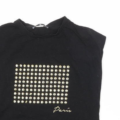 Womens UK Size 10 Very Black Basic T-Shirt