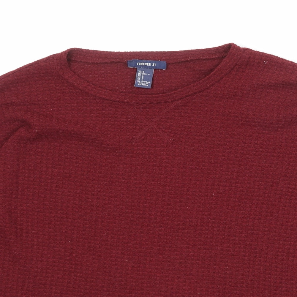 Womens UK Size S FOREVER 21 Red Pullover Jumper
