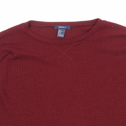 Womens UK Size S FOREVER 21 Red Pullover Jumper