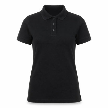 Trojan Womens Black Polyester Basic Polo Size 10 Collared