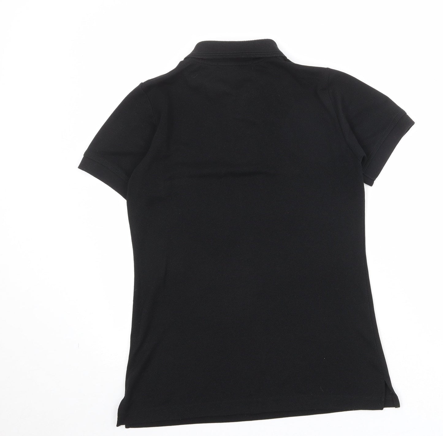 Trojan Womens Black Polyester Basic Polo Size 10 Collared