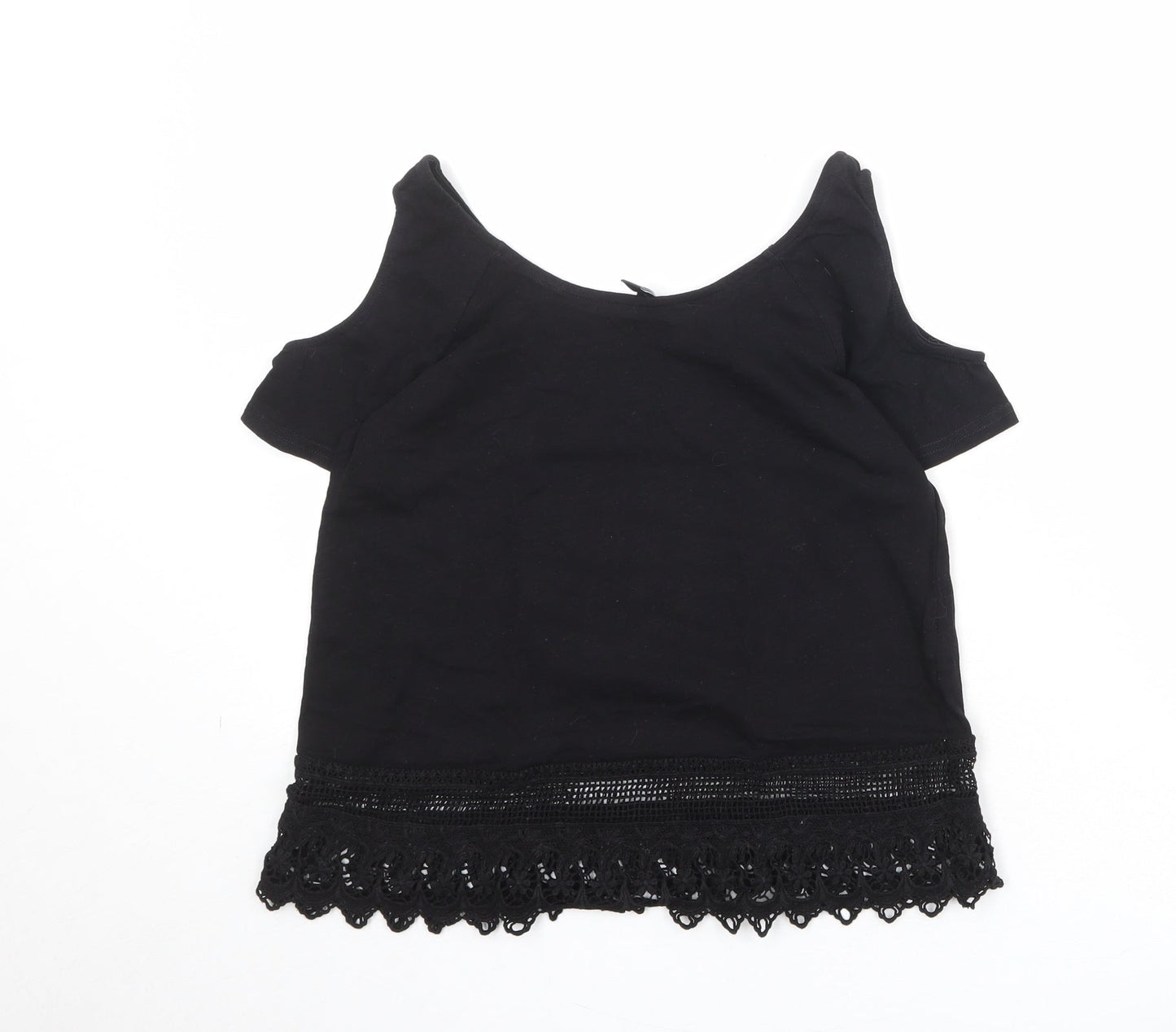 Womens UK Size 6 New Look Black Basic Blouse