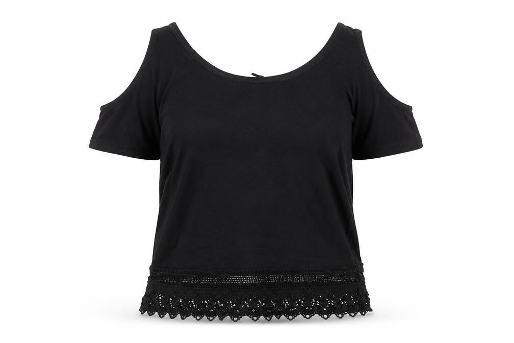 Womens UK Size 6 New Look Black Basic Blouse