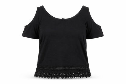 Womens UK Size 6 New Look Black Basic Blouse